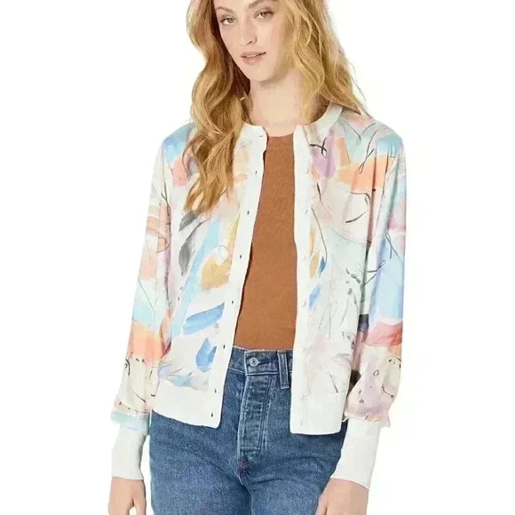 New Ted Baker Ryvir Woven Detail Printed Cardi Ivory 3 (US 8-10) - Picture 1 of 10
